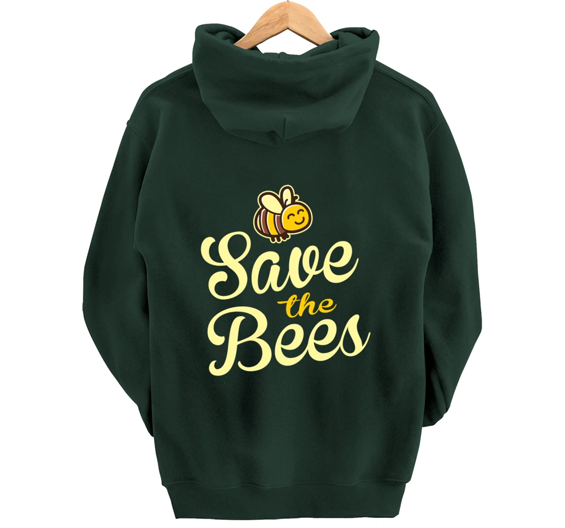 Save The Bees Bumble Bee Nature Pullover Hoodie