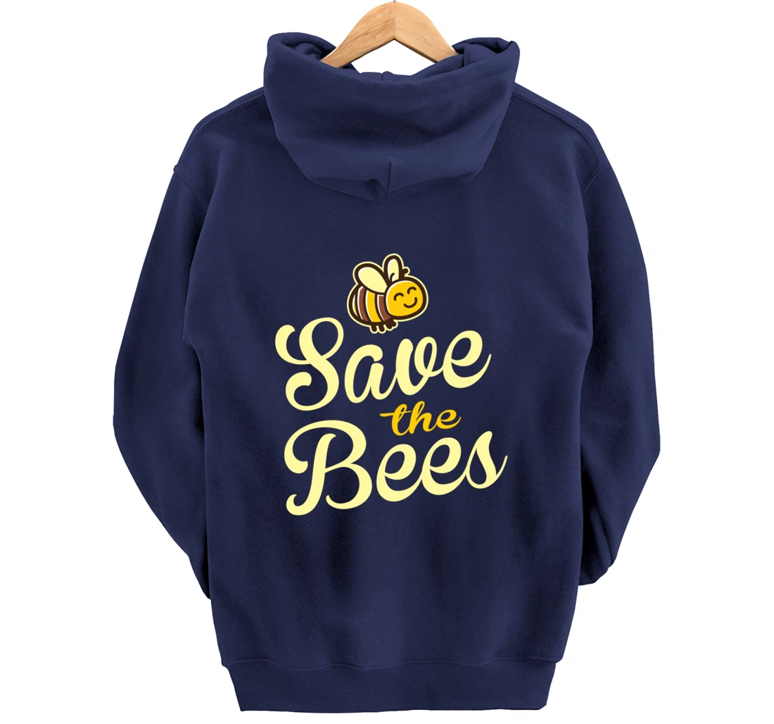 Save The Bees Bumble Bee Nature Pullover Hoodie