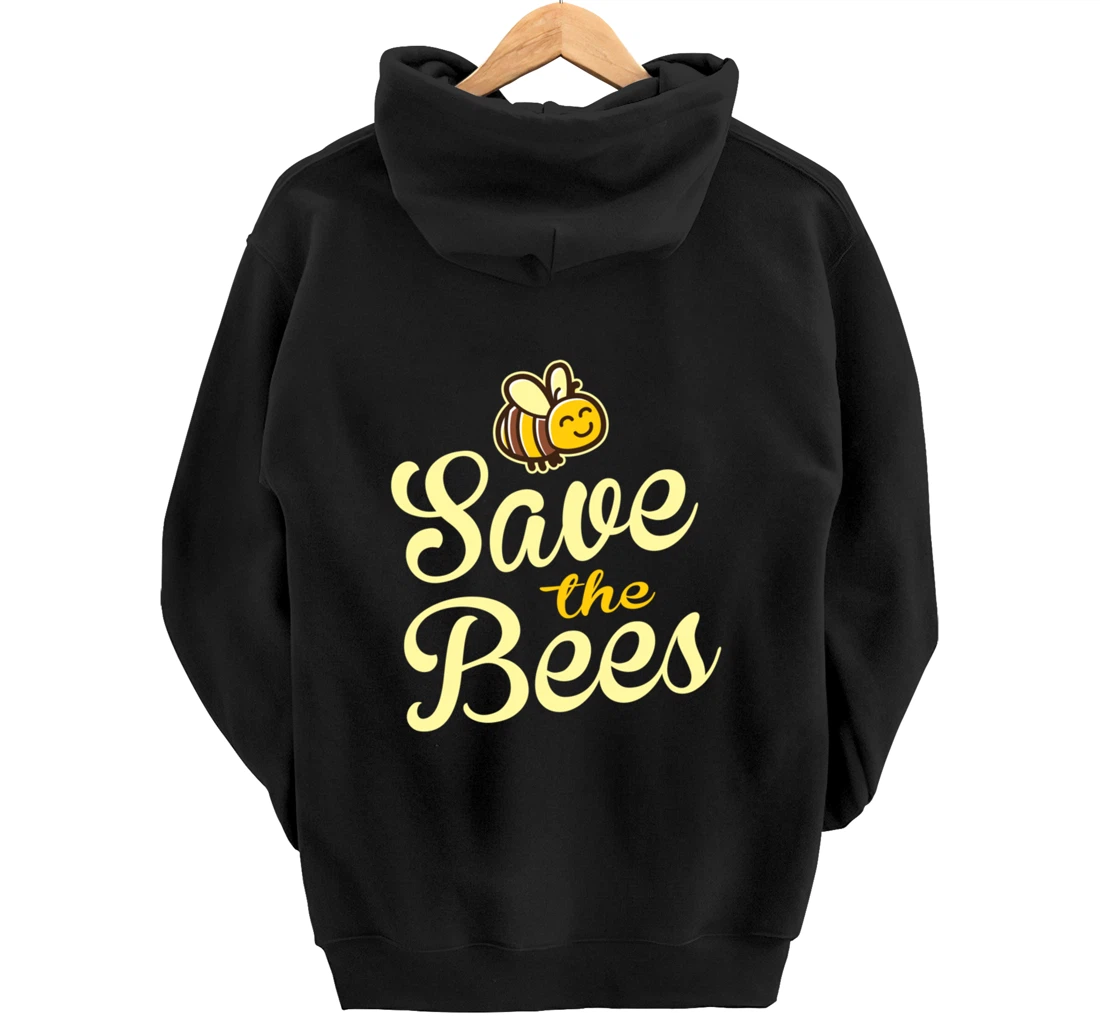 Save The Bees Bumble Bee Nature Pullover Hoodie