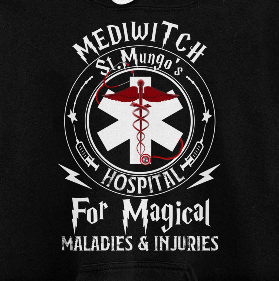 Mediwitch Hospital For Maladies And Injuries Nurse Gift Pullover Hoodie