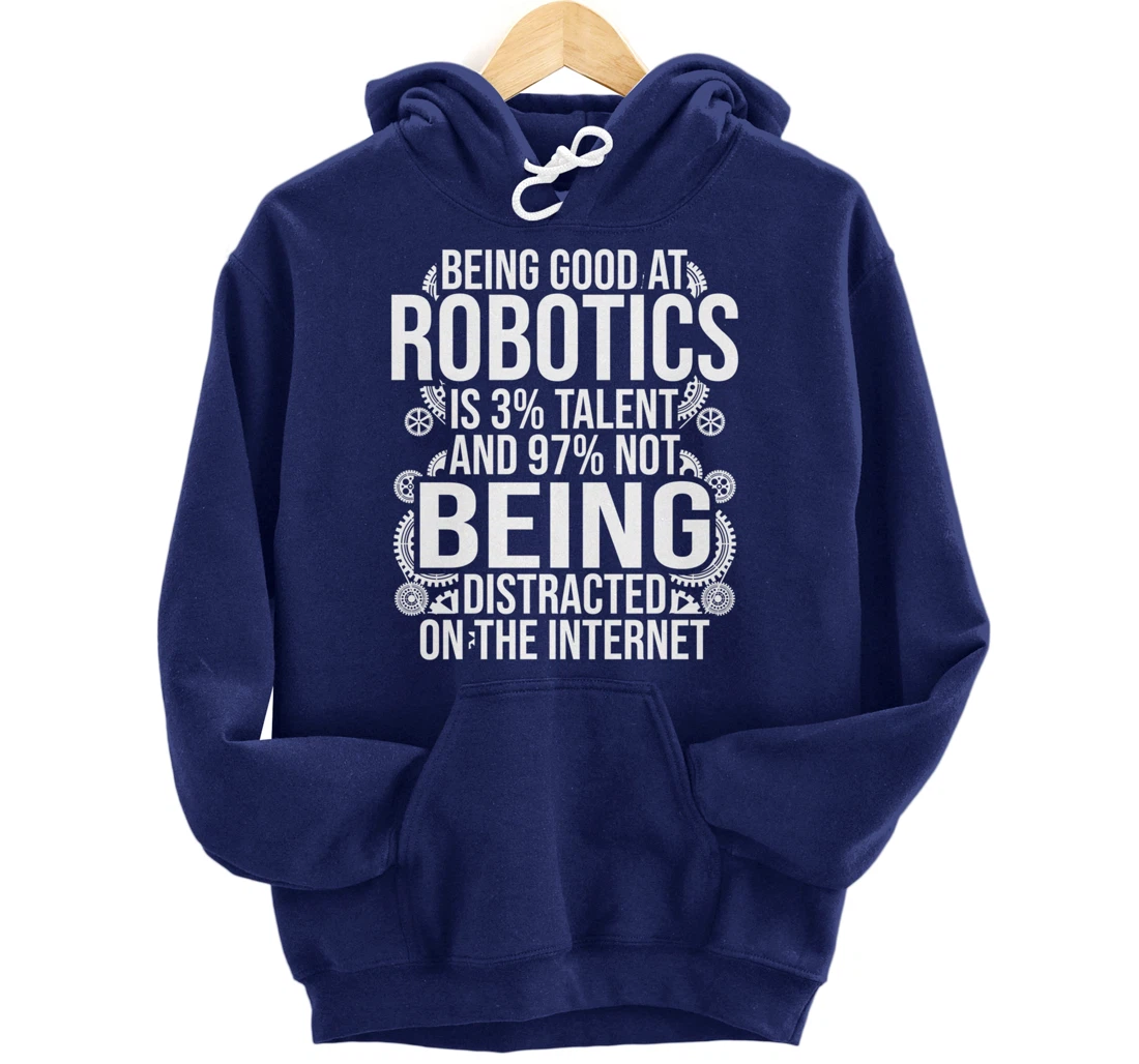 Funny Robotics Engineer Gift For Boys Girls Cool Robot Lover Pullover Hoodie