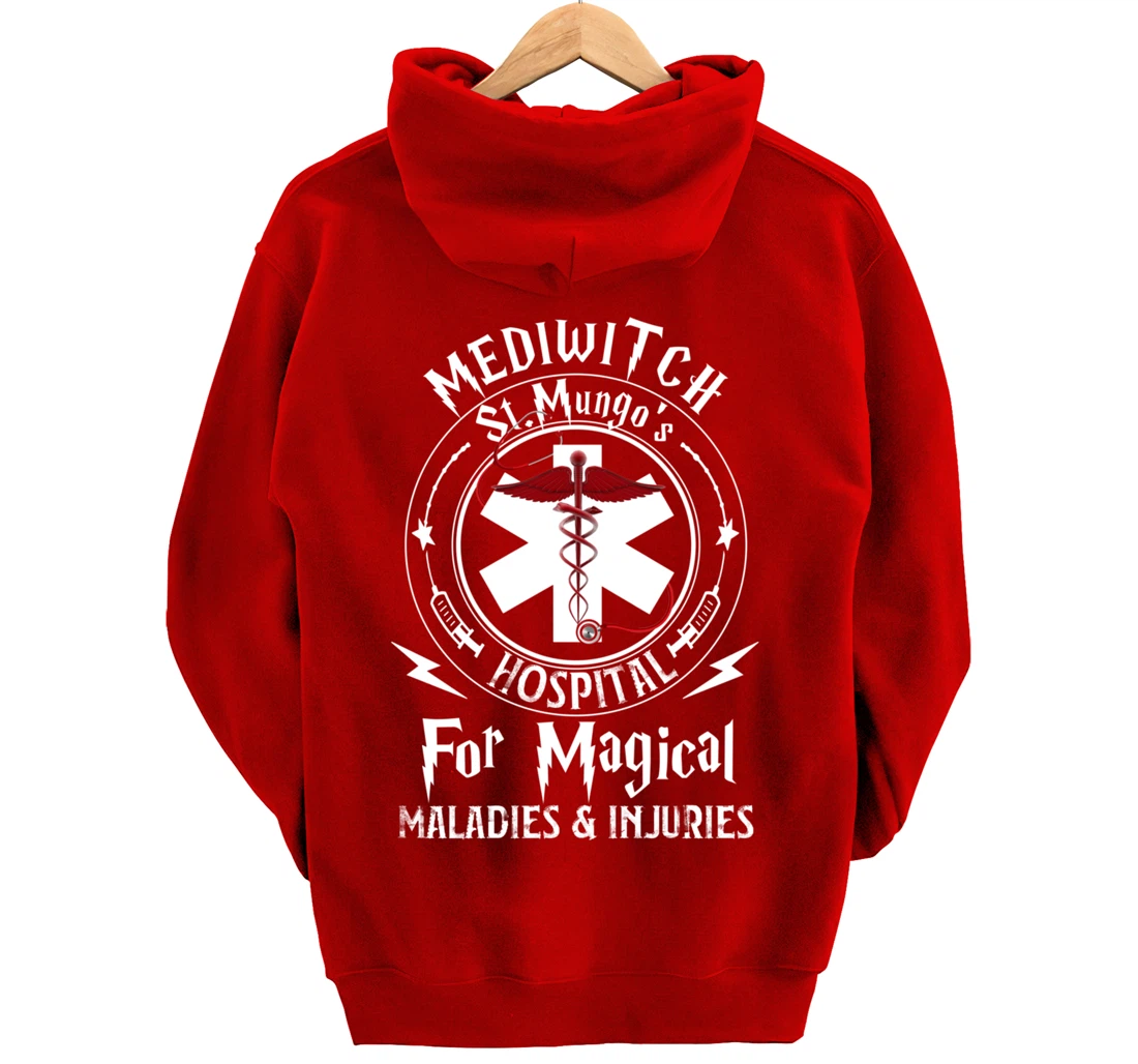 Mediwitch Hospital For Maladies And Injuries Nurse Gift Pullover Hoodie