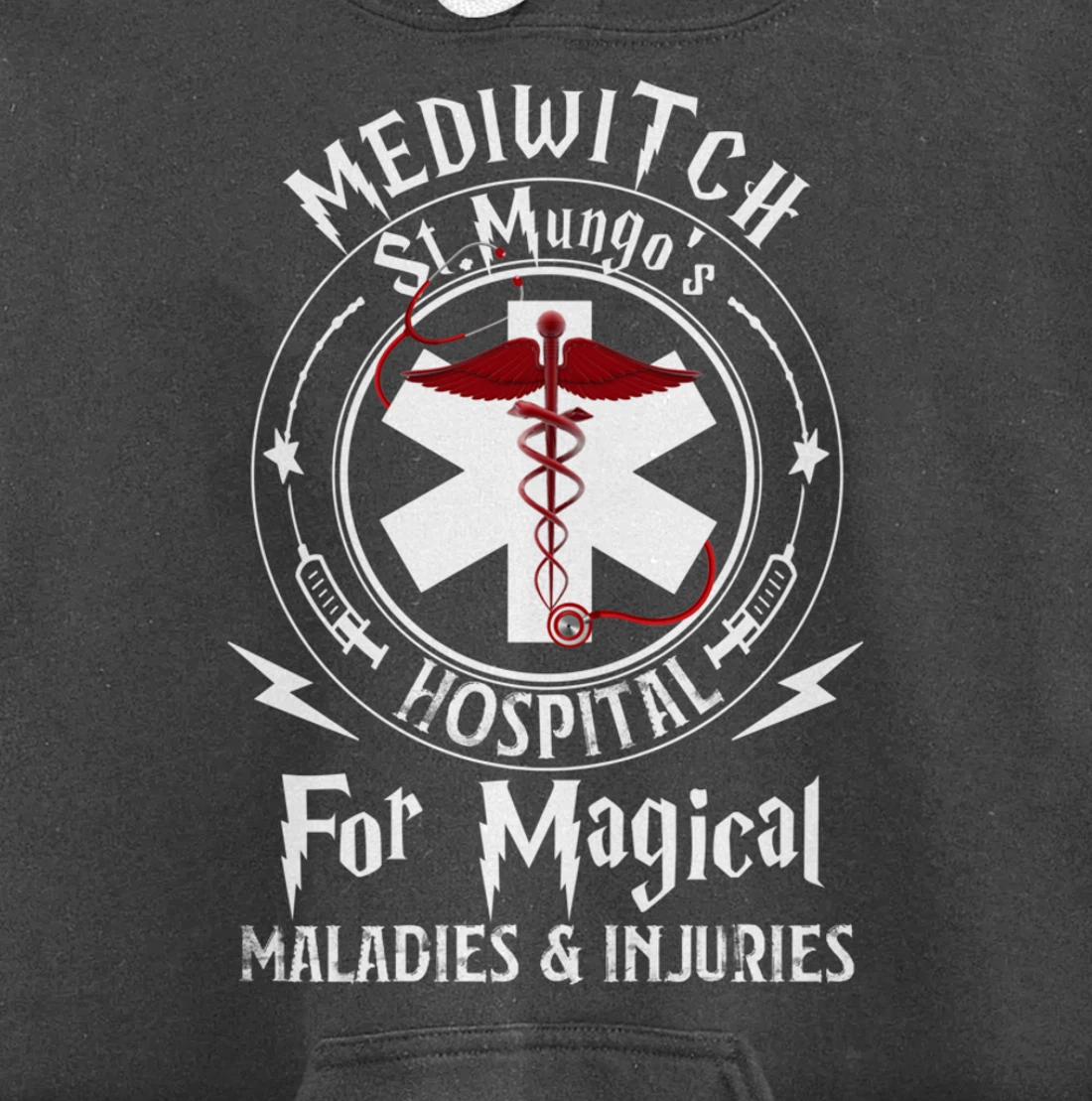 Mediwitch Hospital For Maladies And Injuries Nurse Gift Pullover Hoodie
