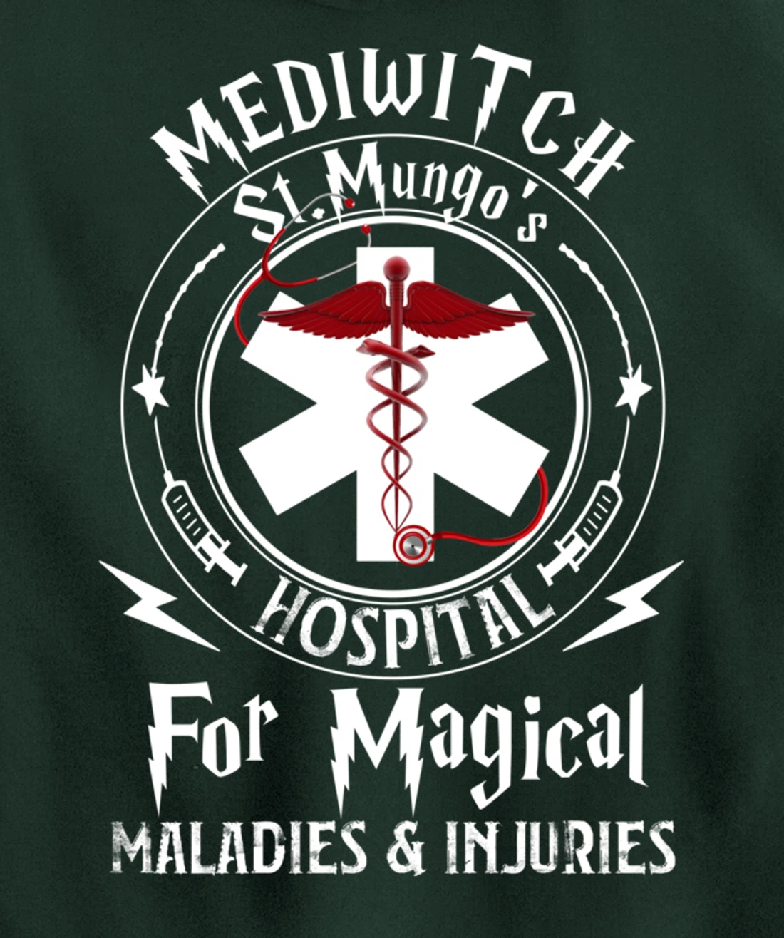 Mediwitch Hospital For Maladies And Injuries Nurse Gift Pullover Hoodie