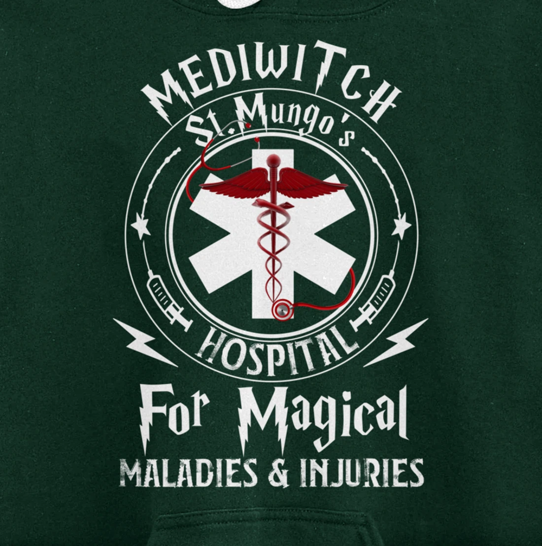Mediwitch Hospital For Maladies And Injuries Nurse Gift Pullover Hoodie