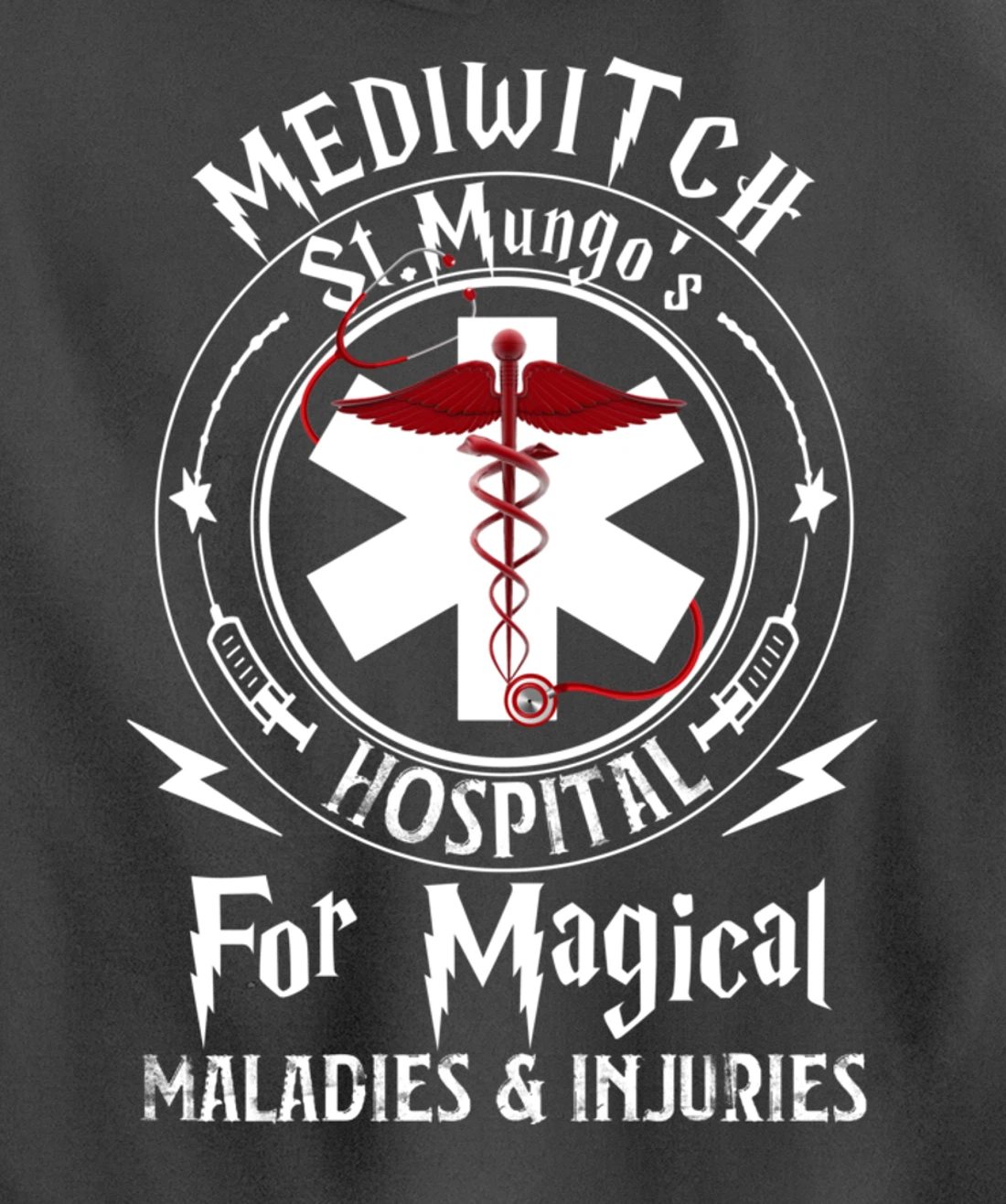 Mediwitch Hospital For Maladies And Injuries Nurse Gift Pullover Hoodie