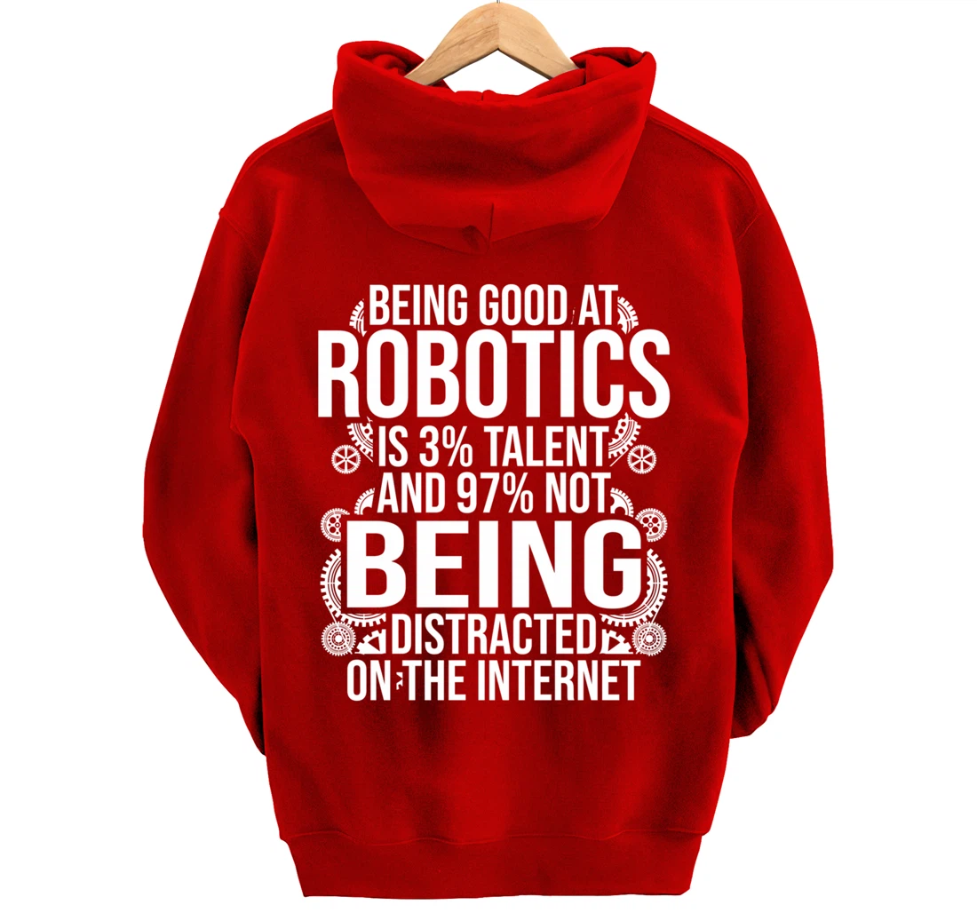 Funny Robotics Engineer Gift For Boys Girls Cool Robot Lover Pullover Hoodie
