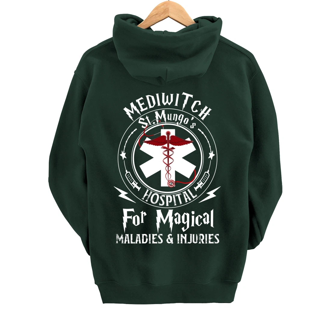 Mediwitch Hospital For Maladies And Injuries Nurse Gift Pullover Hoodie