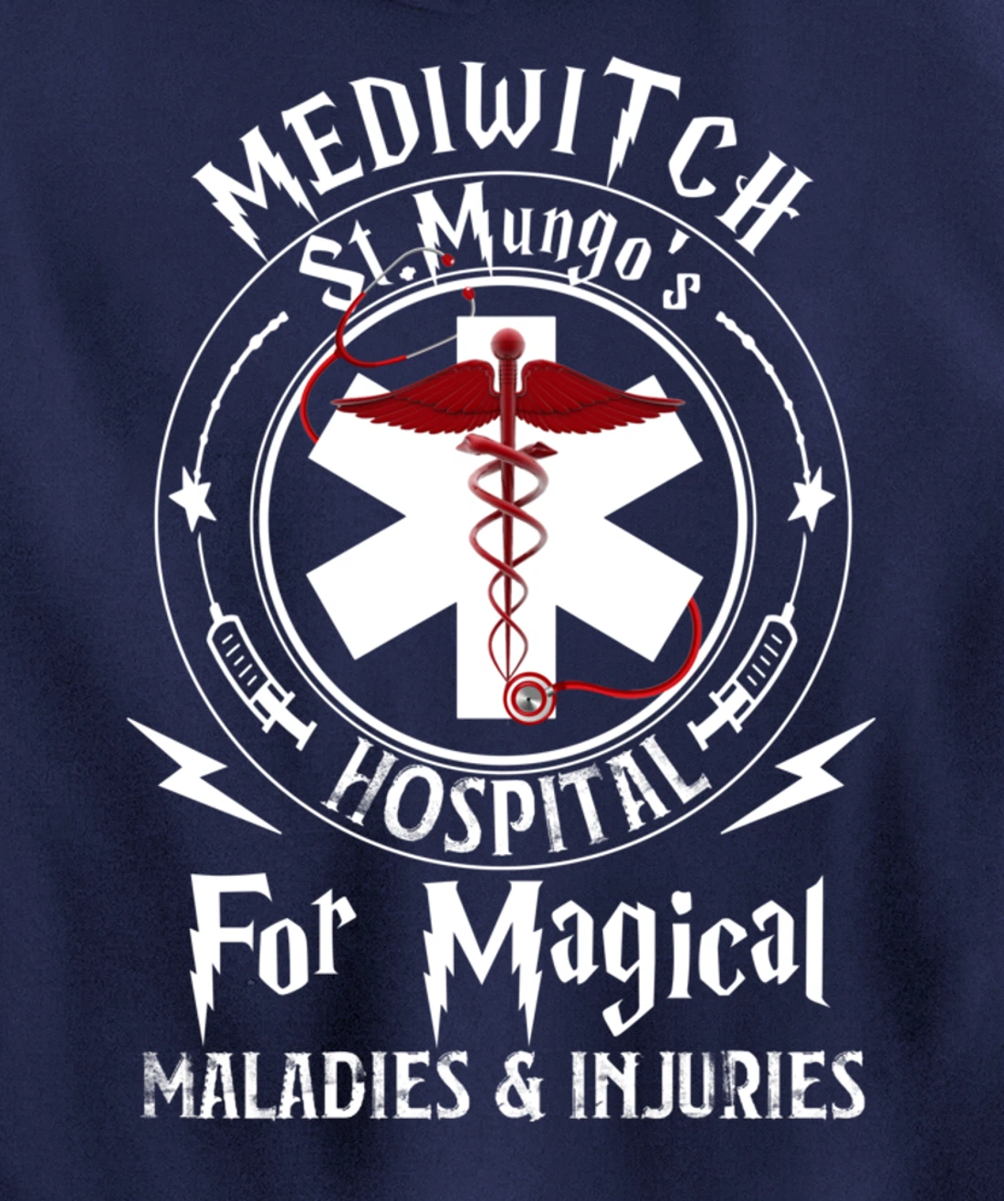 Mediwitch Hospital For Maladies And Injuries Nurse Gift Pullover Hoodie