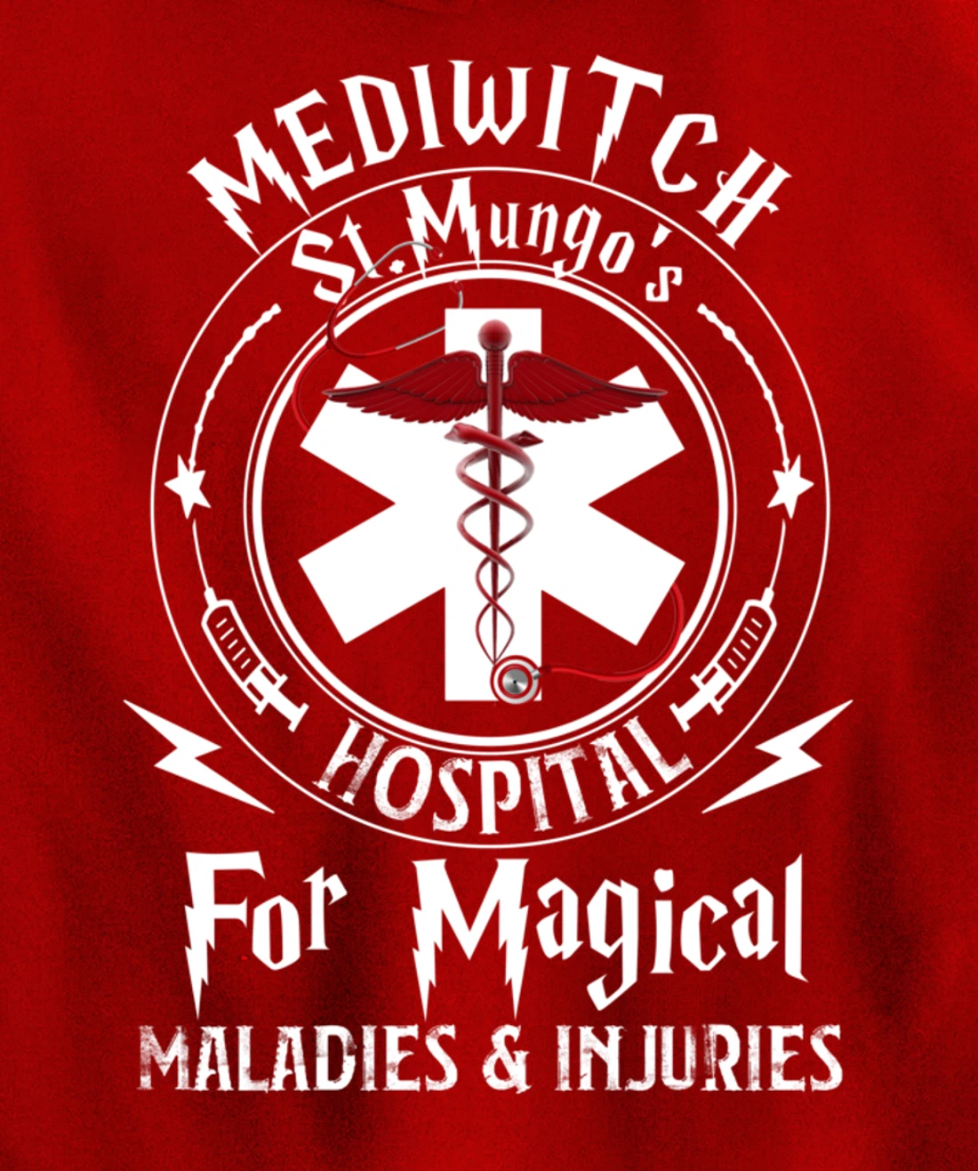 Mediwitch Hospital For Maladies And Injuries Nurse Gift Pullover Hoodie