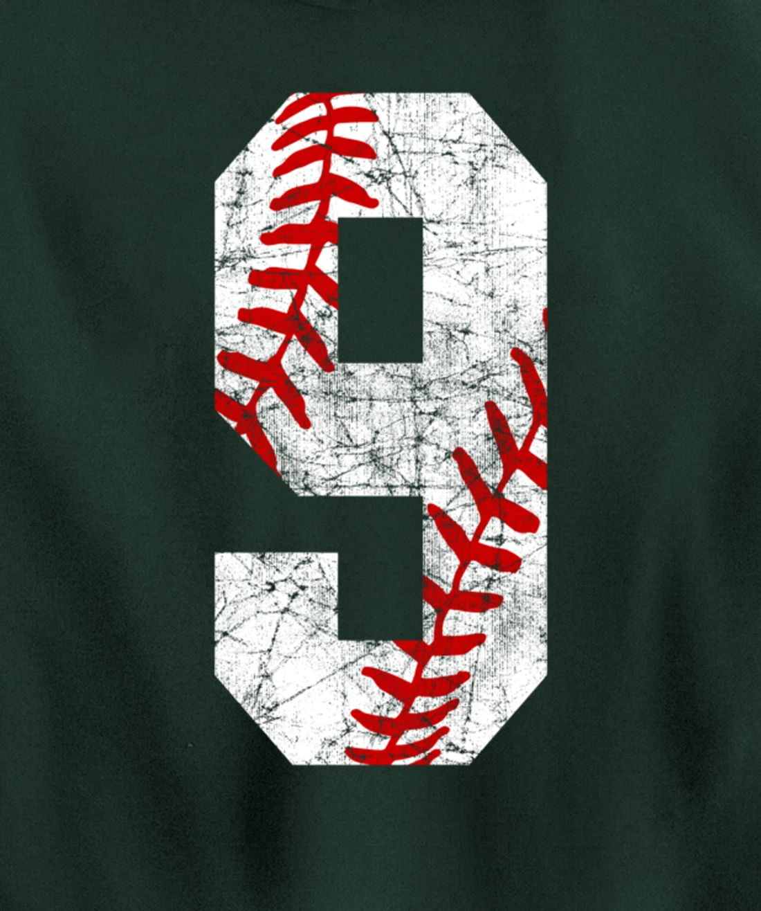 Vintage Baseball Mom #9 Jersey Baseball Player Number 9 Gift Pullover Hoodie