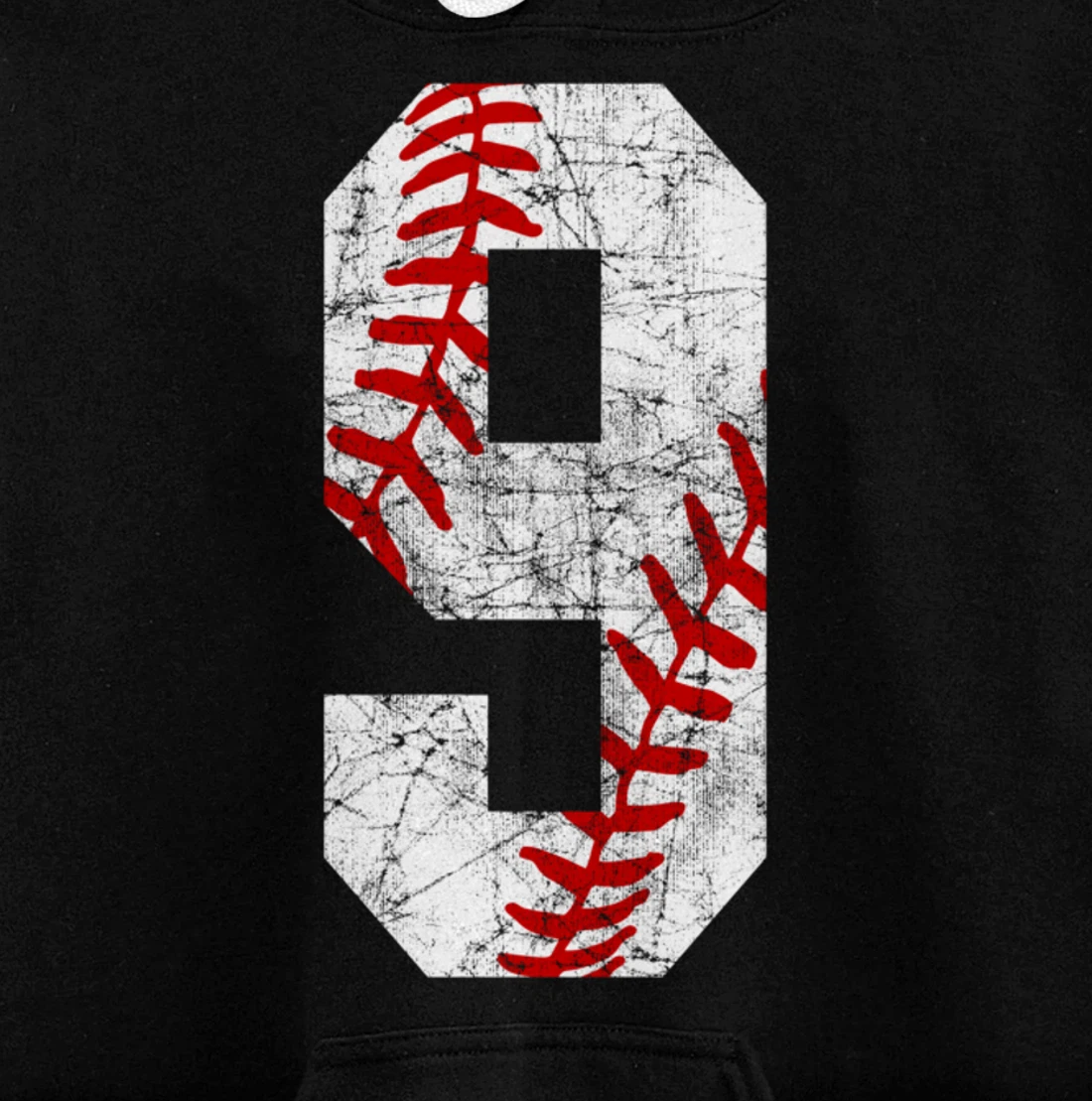 Vintage Baseball Mom #9 Jersey Baseball Player Number 9 Gift Pullover Hoodie