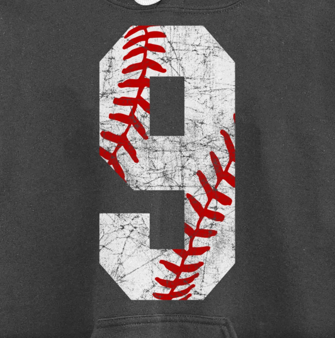 Vintage Baseball Mom #9 Jersey Baseball Player Number 9 Gift Pullover Hoodie