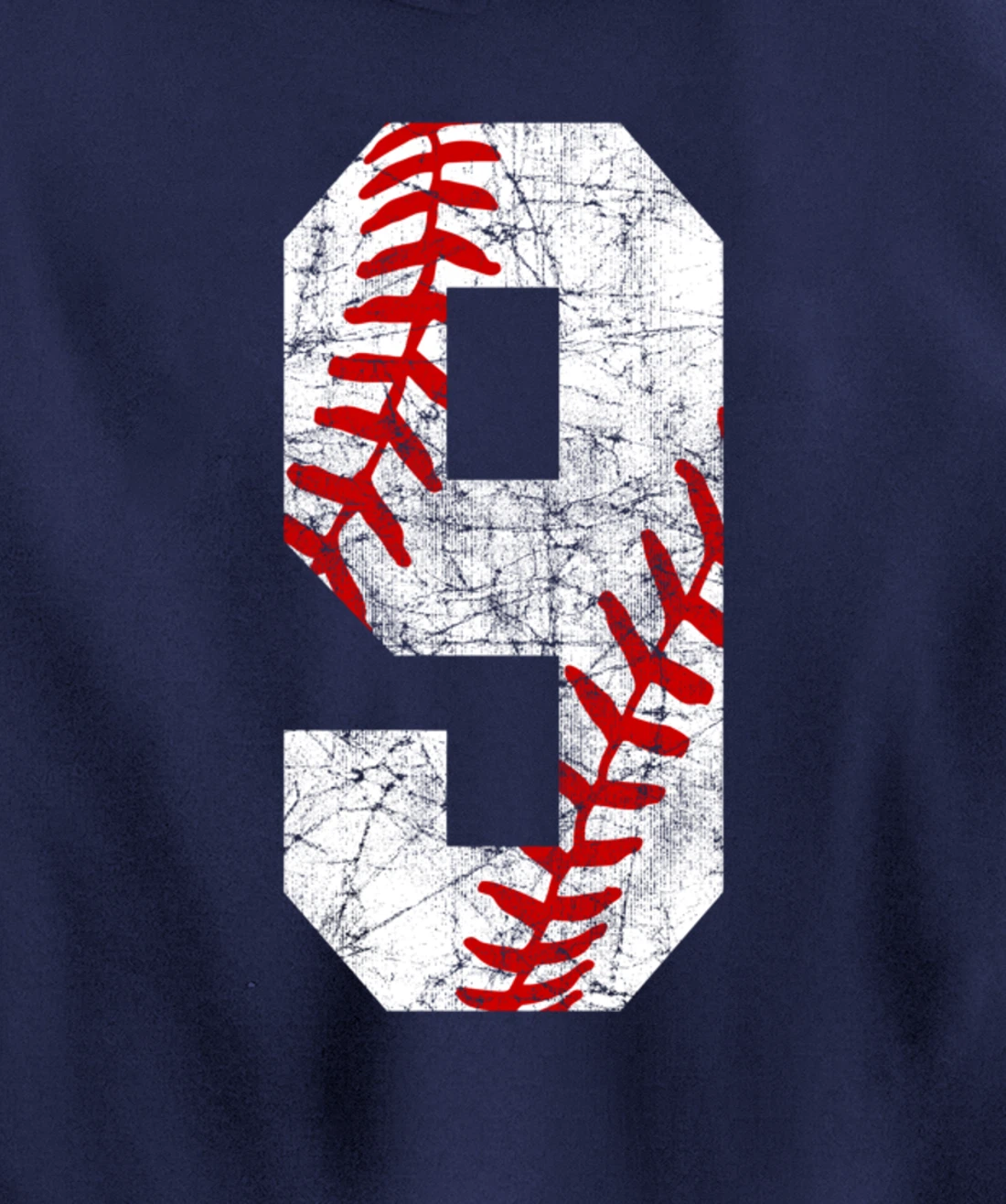 Vintage Baseball Mom #9 Jersey Baseball Player Number 9 Gift Pullover Hoodie