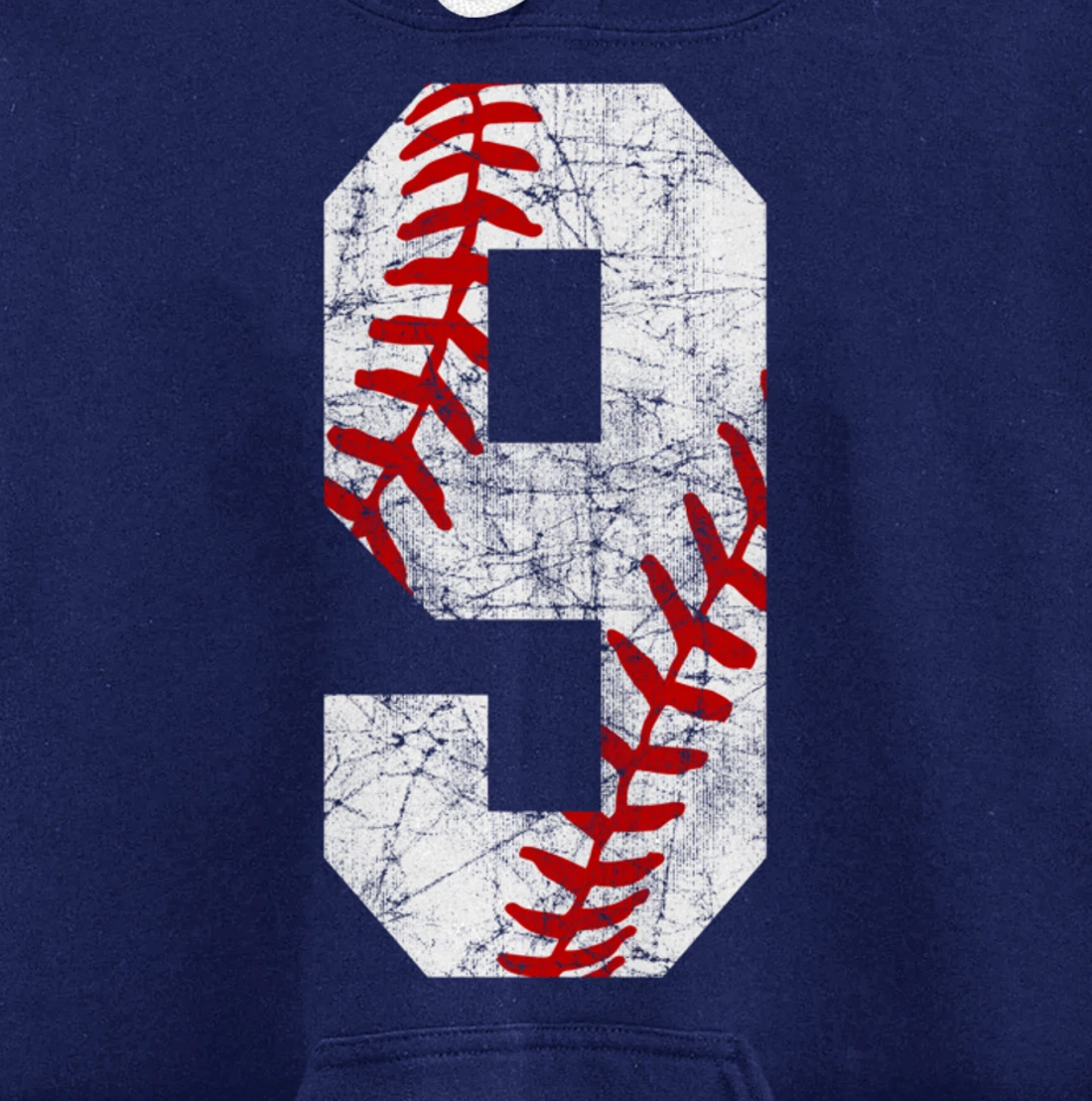 Vintage Baseball Mom #9 Jersey Baseball Player Number 9 Gift Pullover Hoodie