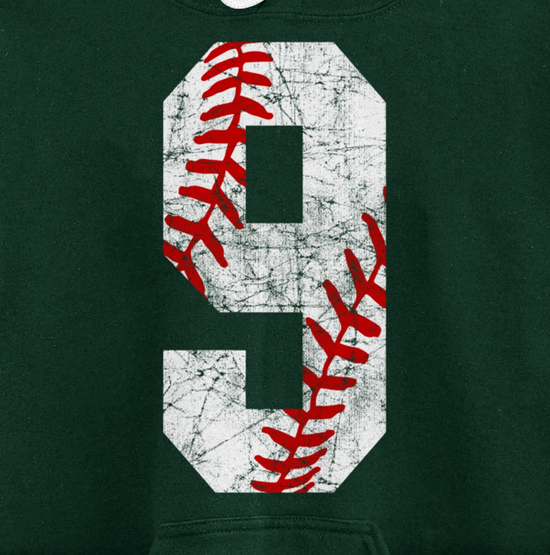 Vintage Baseball Mom #9 Jersey Baseball Player Number 9 Gift Pullover Hoodie