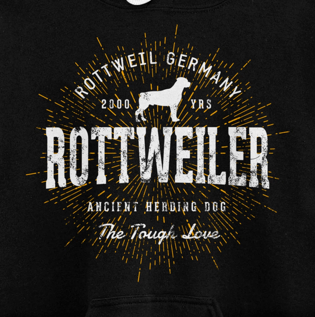 Vintage Style Retro Rottweiler Pullover Hoodie