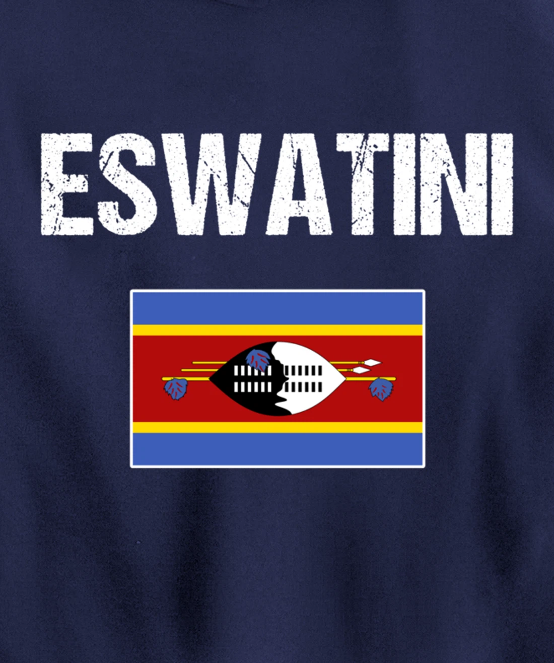 Swazi Pride Heritage Gifts Swaziland Eswatini Flag Pullover Hoodie
