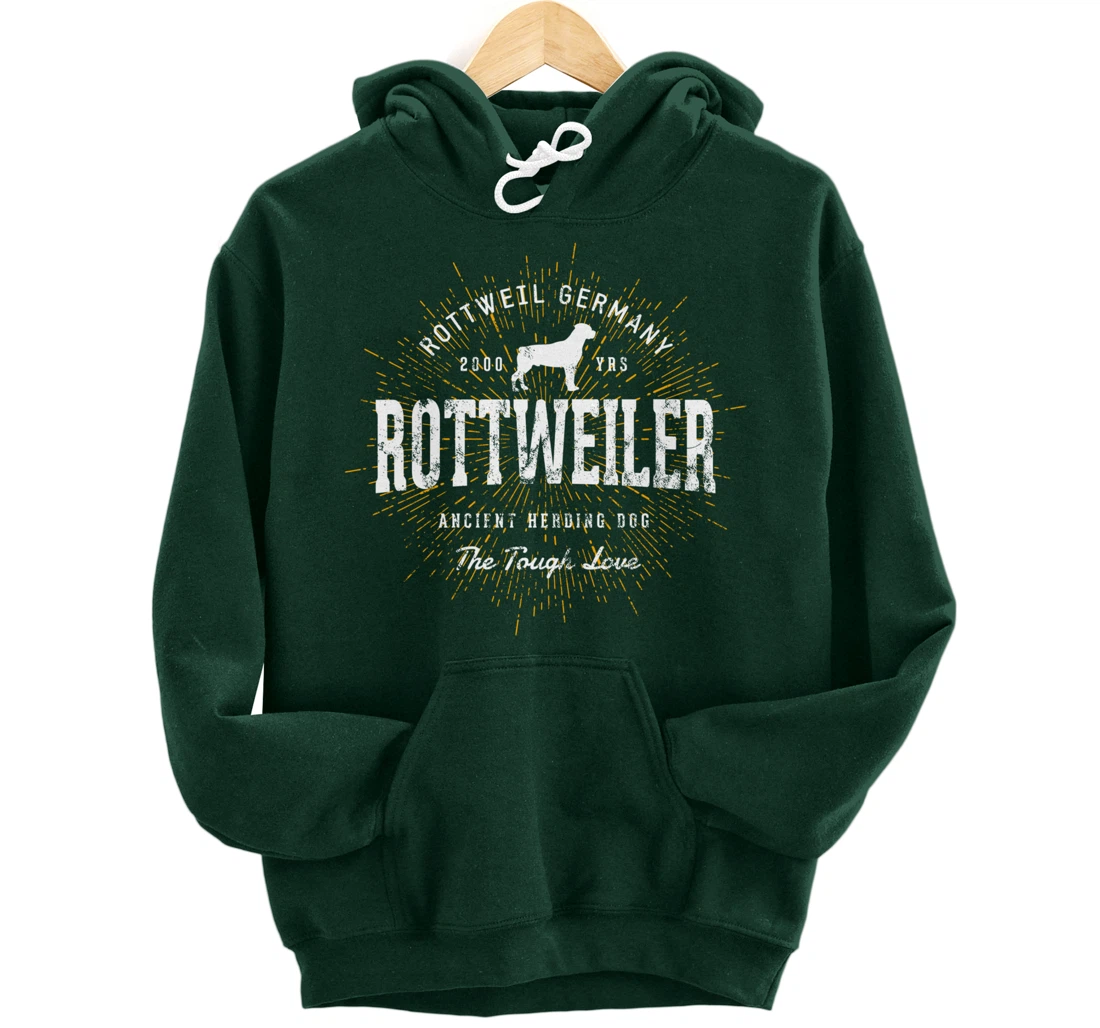 Vintage Style Retro Rottweiler Pullover Hoodie