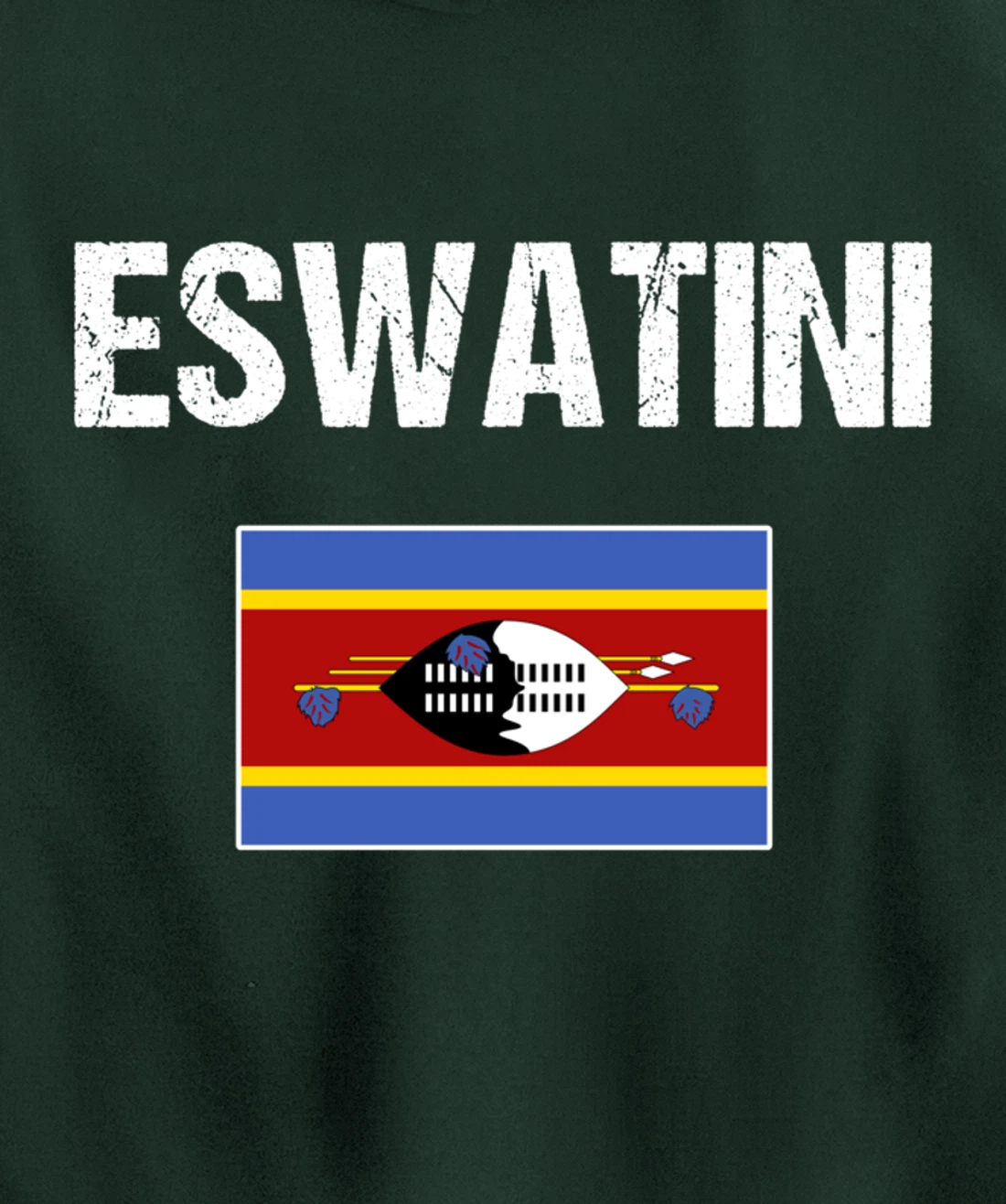 Swazi Pride Heritage Gifts Swaziland Eswatini Flag Pullover Hoodie