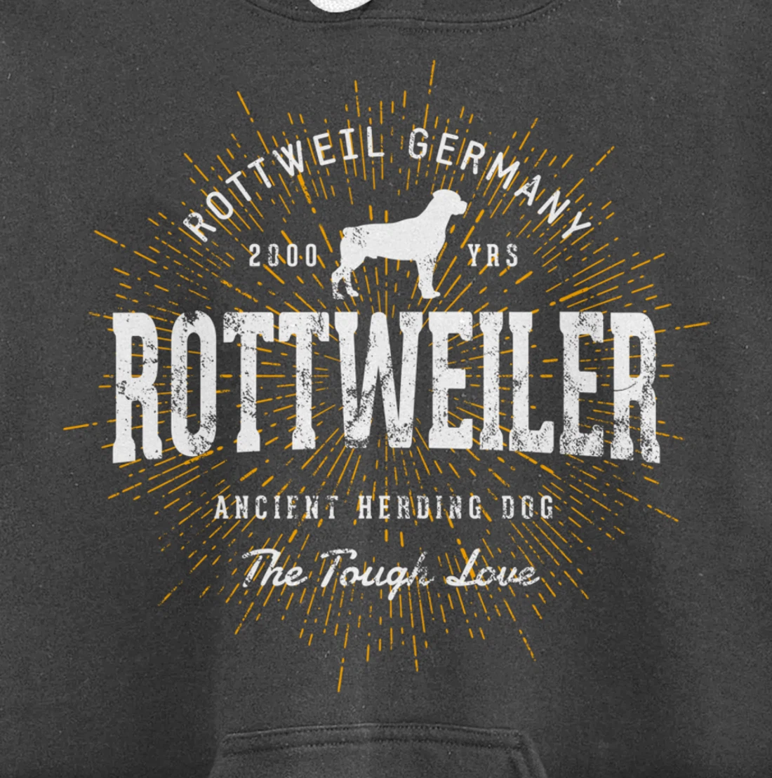 Vintage Style Retro Rottweiler Pullover Hoodie