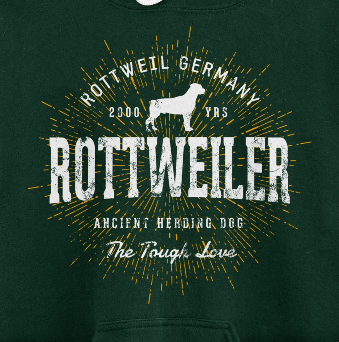 Vintage Style Retro Rottweiler Pullover Hoodie
