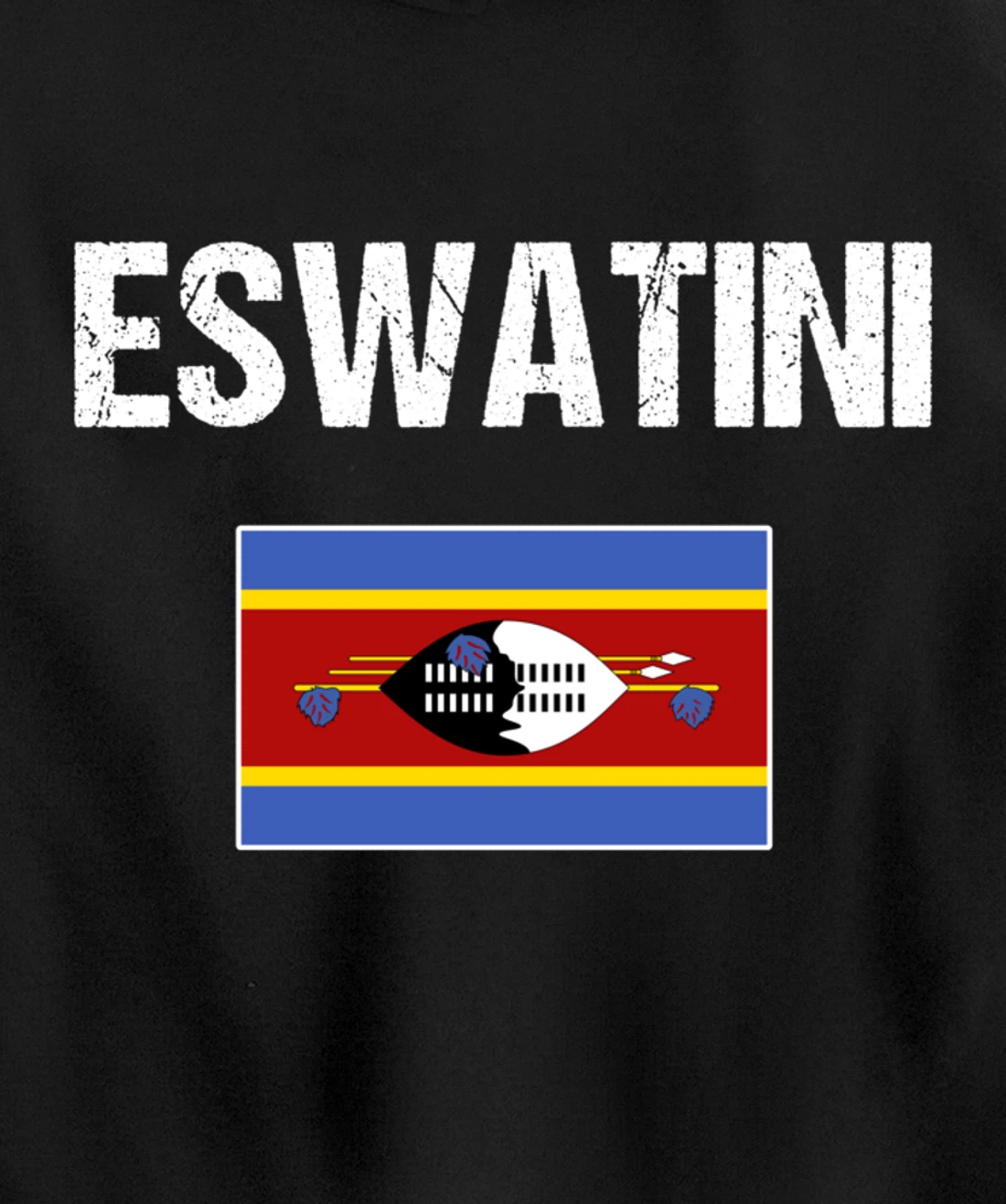 Swazi Pride Heritage Gifts Swaziland Eswatini Flag Pullover Hoodie