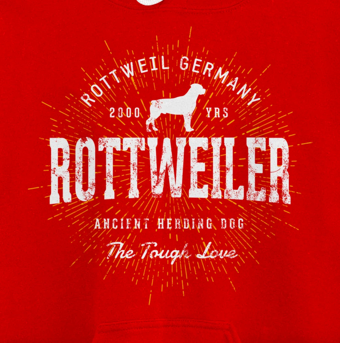 Vintage Style Retro Rottweiler Pullover Hoodie