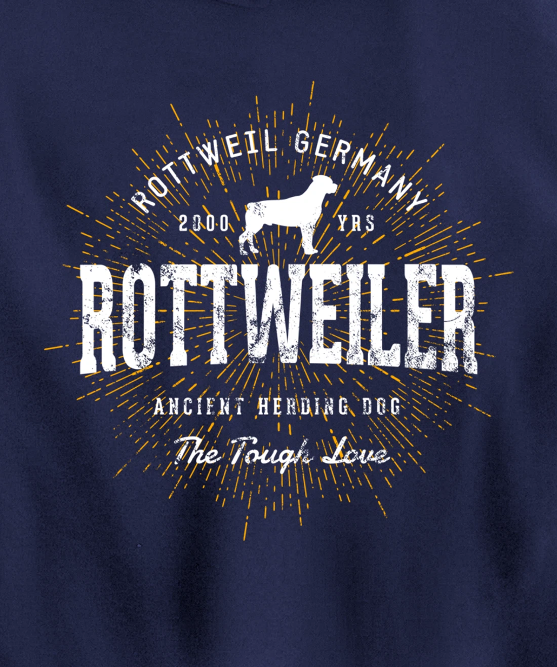Vintage Style Retro Rottweiler Pullover Hoodie