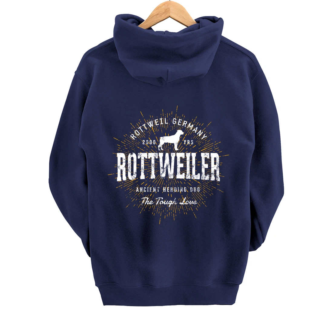 Vintage Style Retro Rottweiler Pullover Hoodie