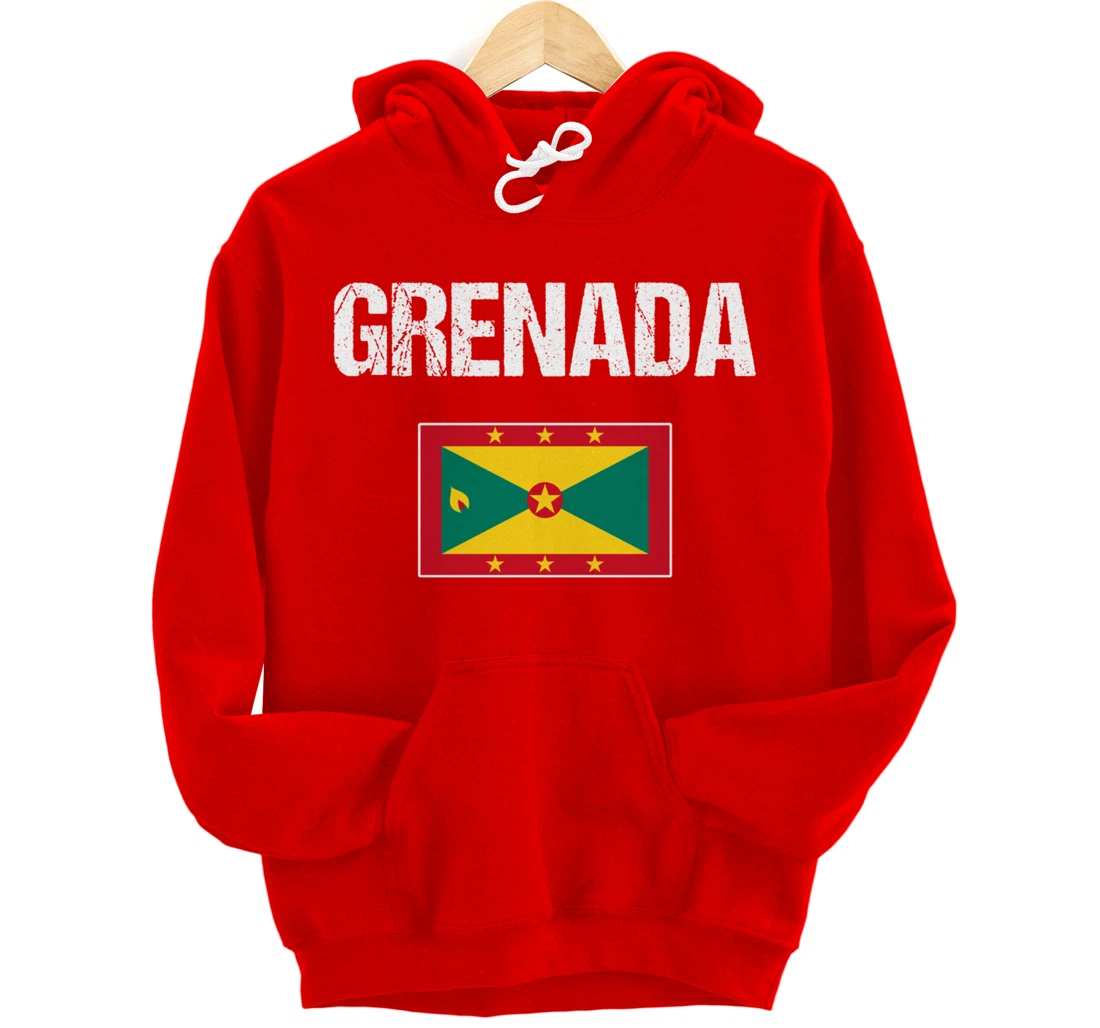 Grenadian Pride Caribbean Heritage Gifts | Grenada Flag Pullover Hoodie