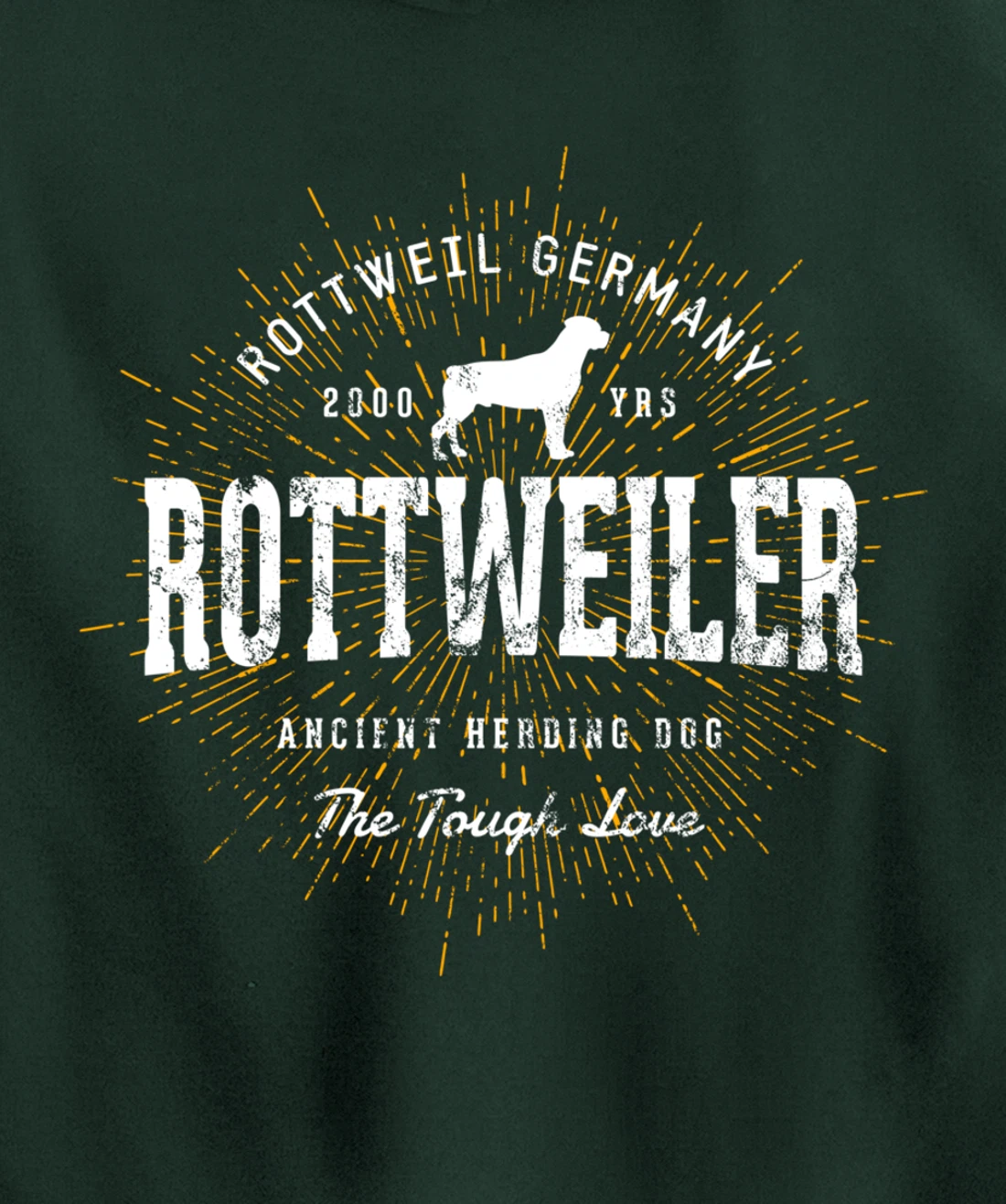 Vintage Style Retro Rottweiler Pullover Hoodie