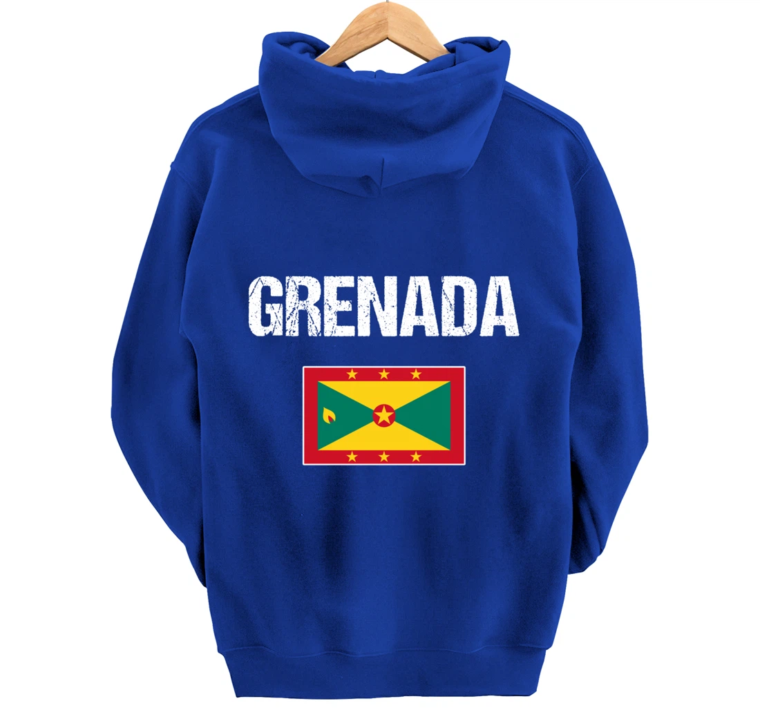 Grenadian Pride Caribbean Heritage Gifts | Grenada Flag Pullover Hoodie