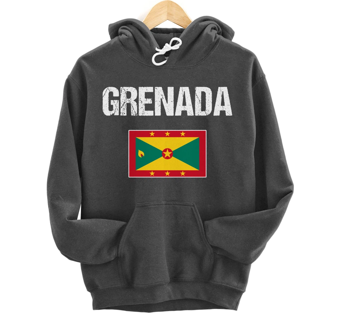 Grenadian Pride Caribbean Heritage Gifts | Grenada Flag Pullover Hoodie