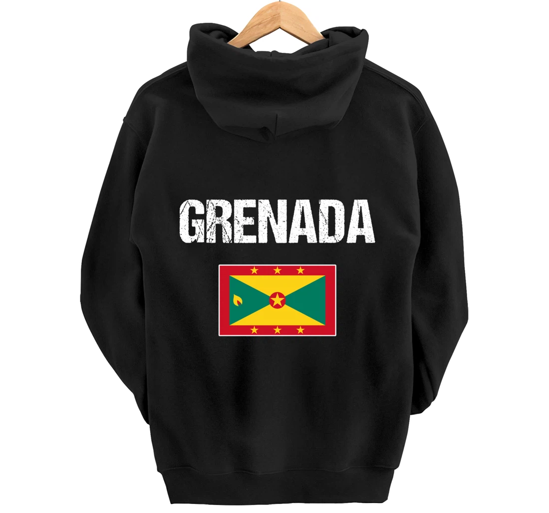 Grenadian Pride Caribbean Heritage Gifts | Grenada Flag Pullover Hoodie