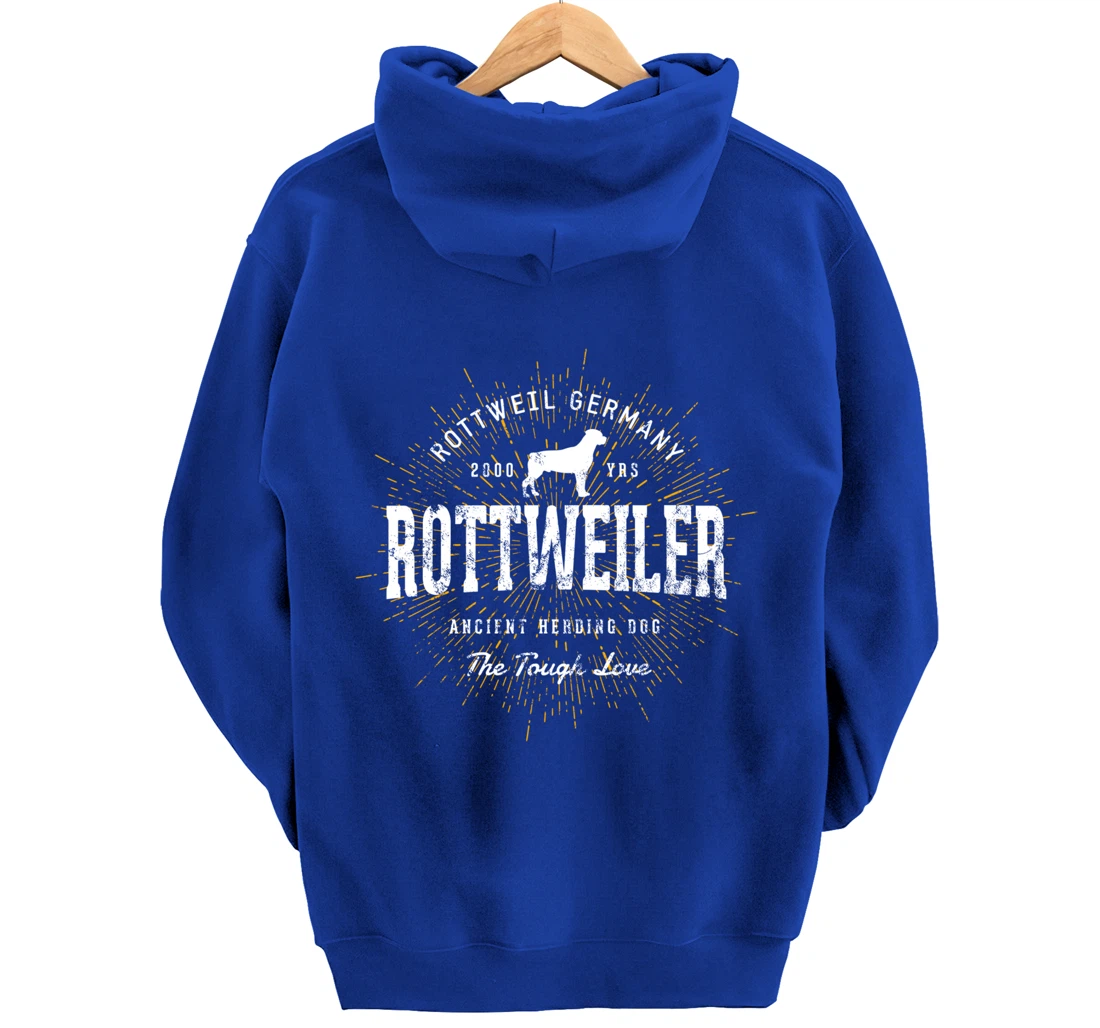 Vintage Style Retro Rottweiler Pullover Hoodie