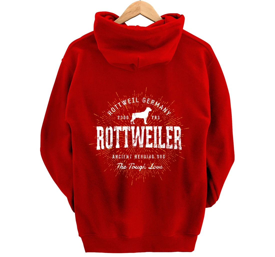 Vintage Style Retro Rottweiler Pullover Hoodie