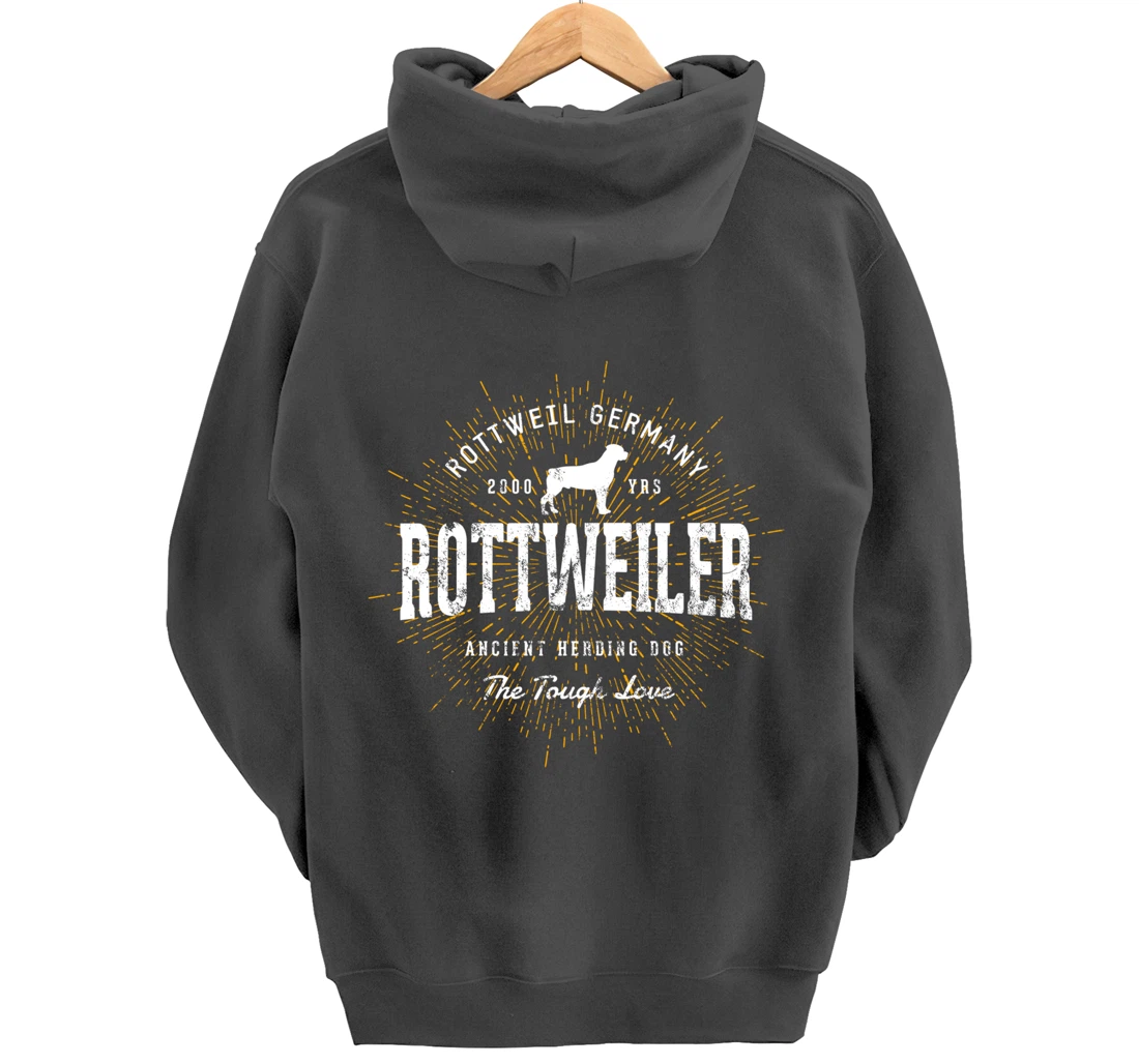 Vintage Style Retro Rottweiler Pullover Hoodie