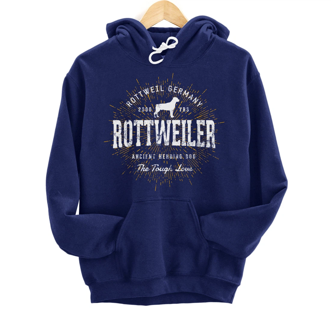 Vintage Style Retro Rottweiler Pullover Hoodie