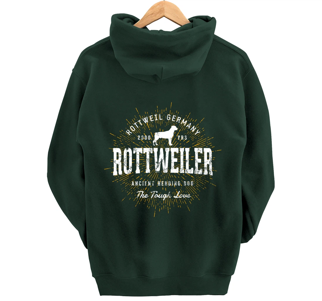 Vintage Style Retro Rottweiler Pullover Hoodie