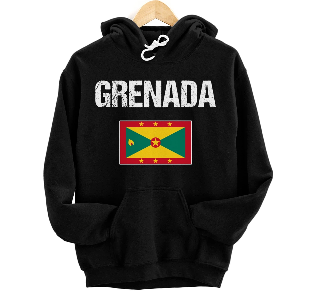 Grenadian Pride Caribbean Heritage Gifts | Grenada Flag Pullover Hoodie