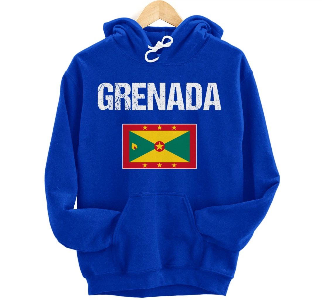 Grenadian Pride Caribbean Heritage Gifts | Grenada Flag Pullover Hoodie