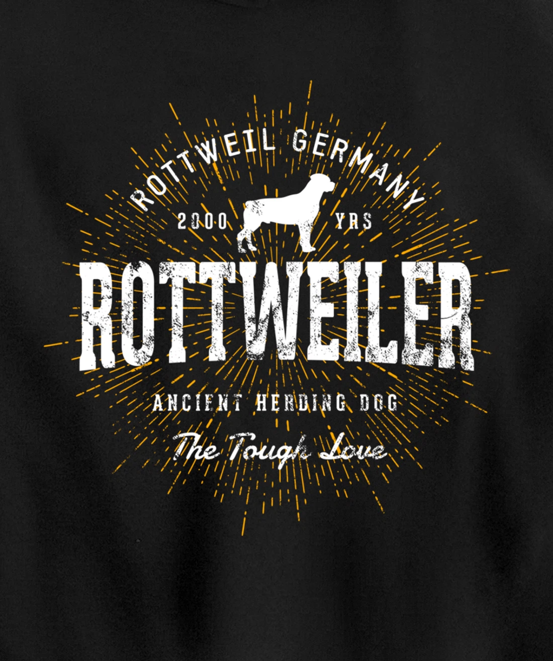 Vintage Style Retro Rottweiler Pullover Hoodie