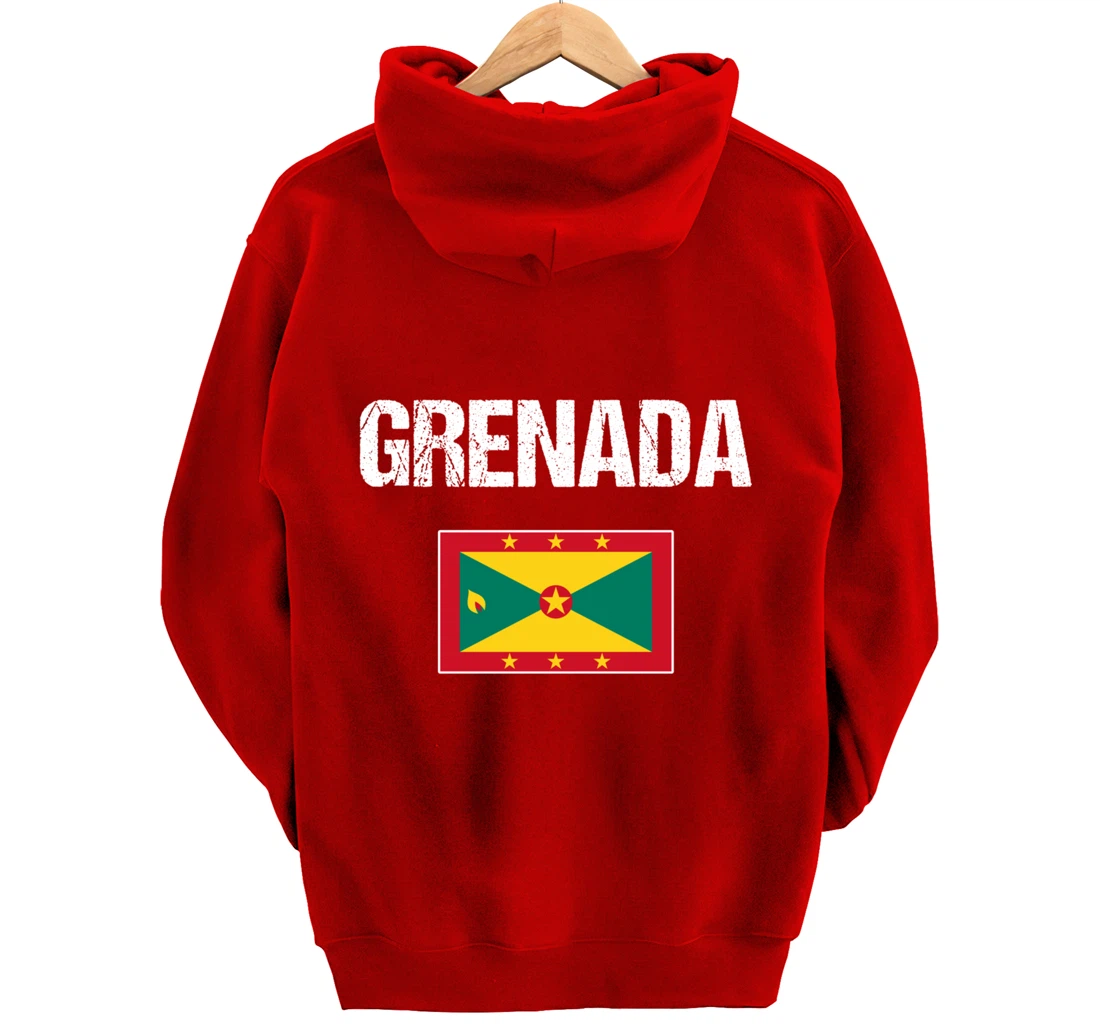 Grenadian Pride Caribbean Heritage Gifts | Grenada Flag Pullover Hoodie