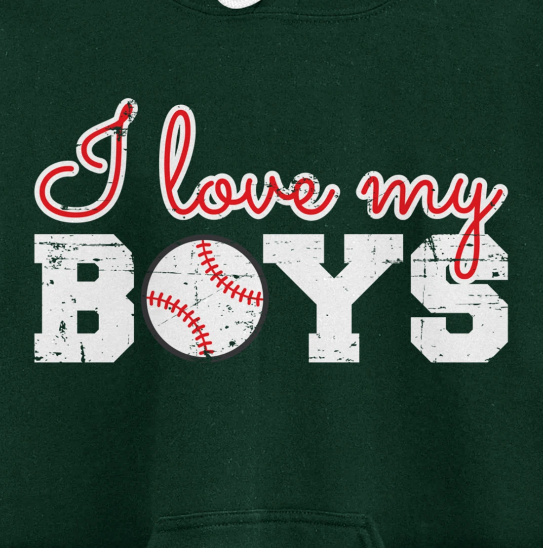 Baseball Cheer Mom - I Love My Boys Pullover Hoodie