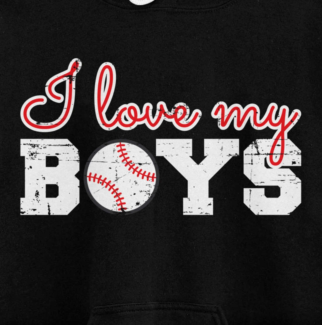 Baseball Cheer Mom - I Love My Boys Pullover Hoodie