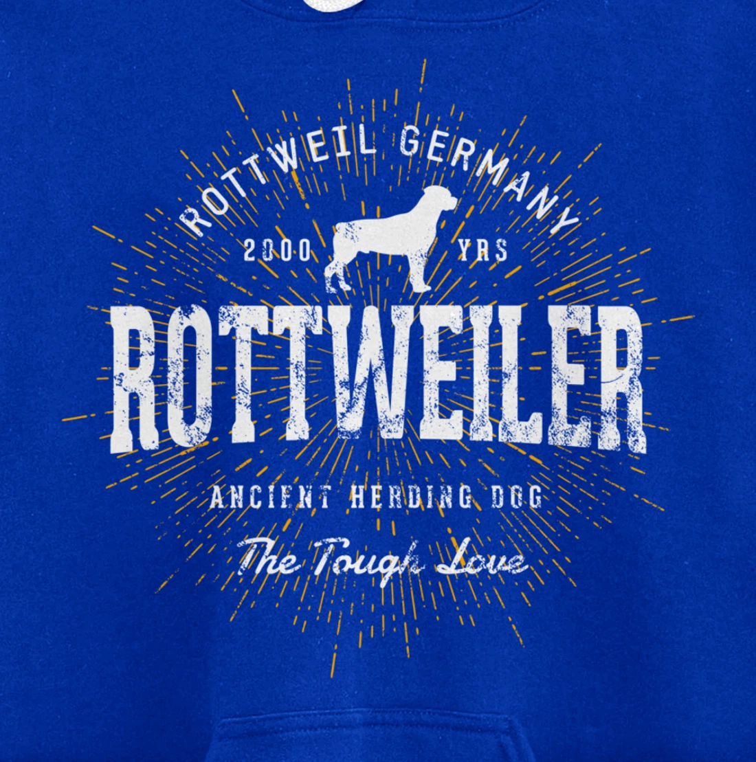 Vintage Style Retro Rottweiler Pullover Hoodie