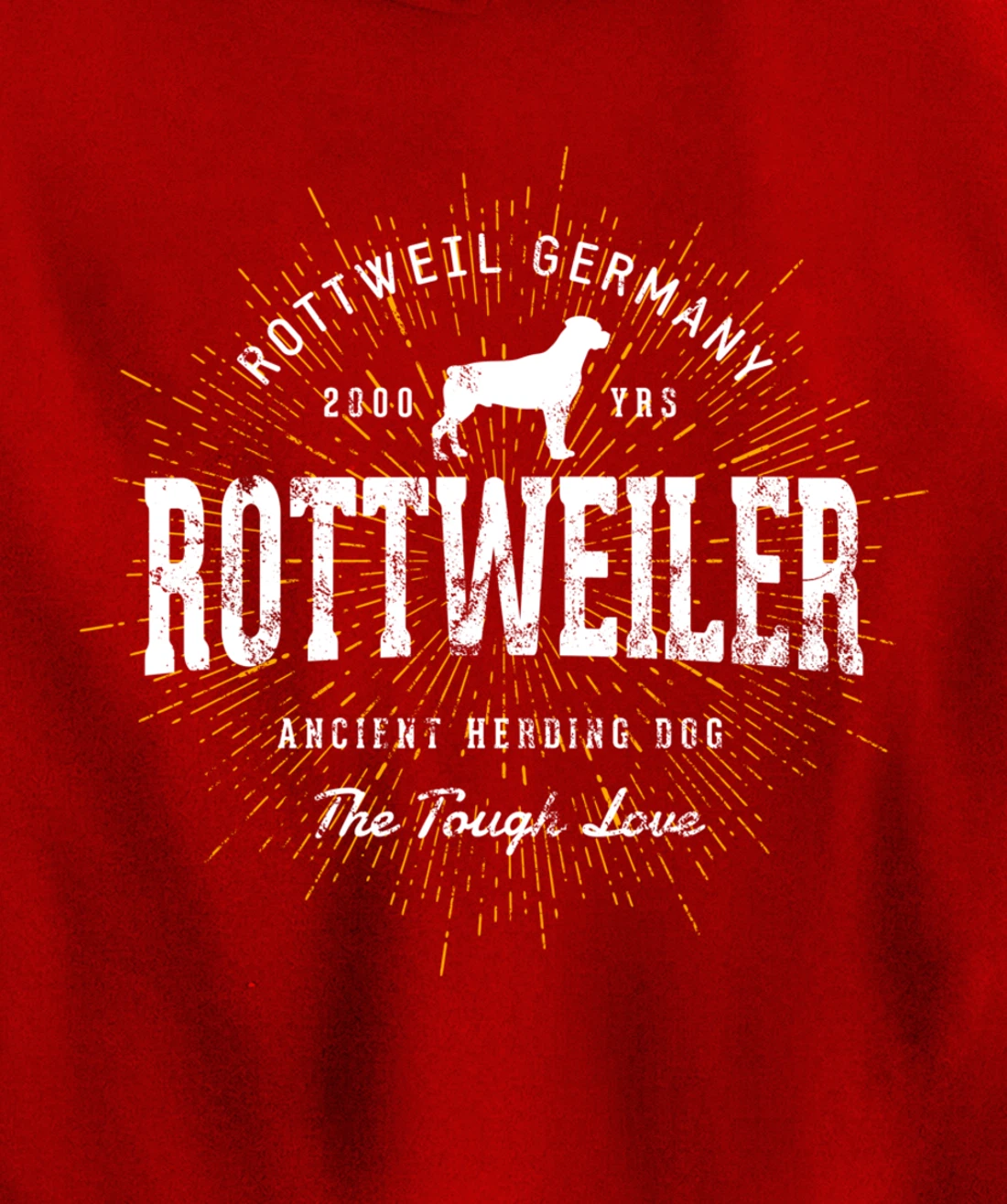 Vintage Style Retro Rottweiler Pullover Hoodie