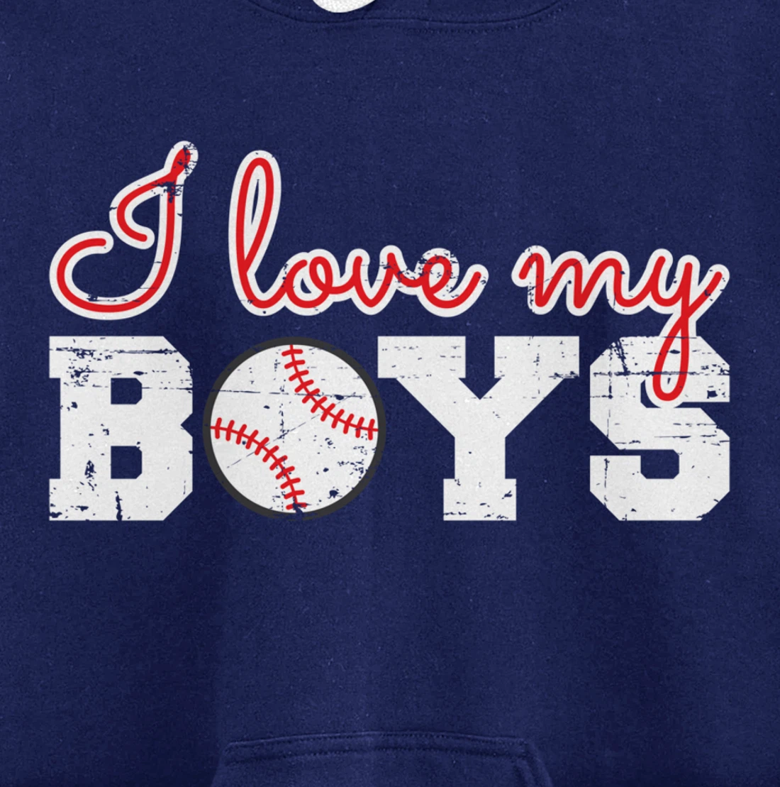 Baseball Cheer Mom - I Love My Boys Pullover Hoodie