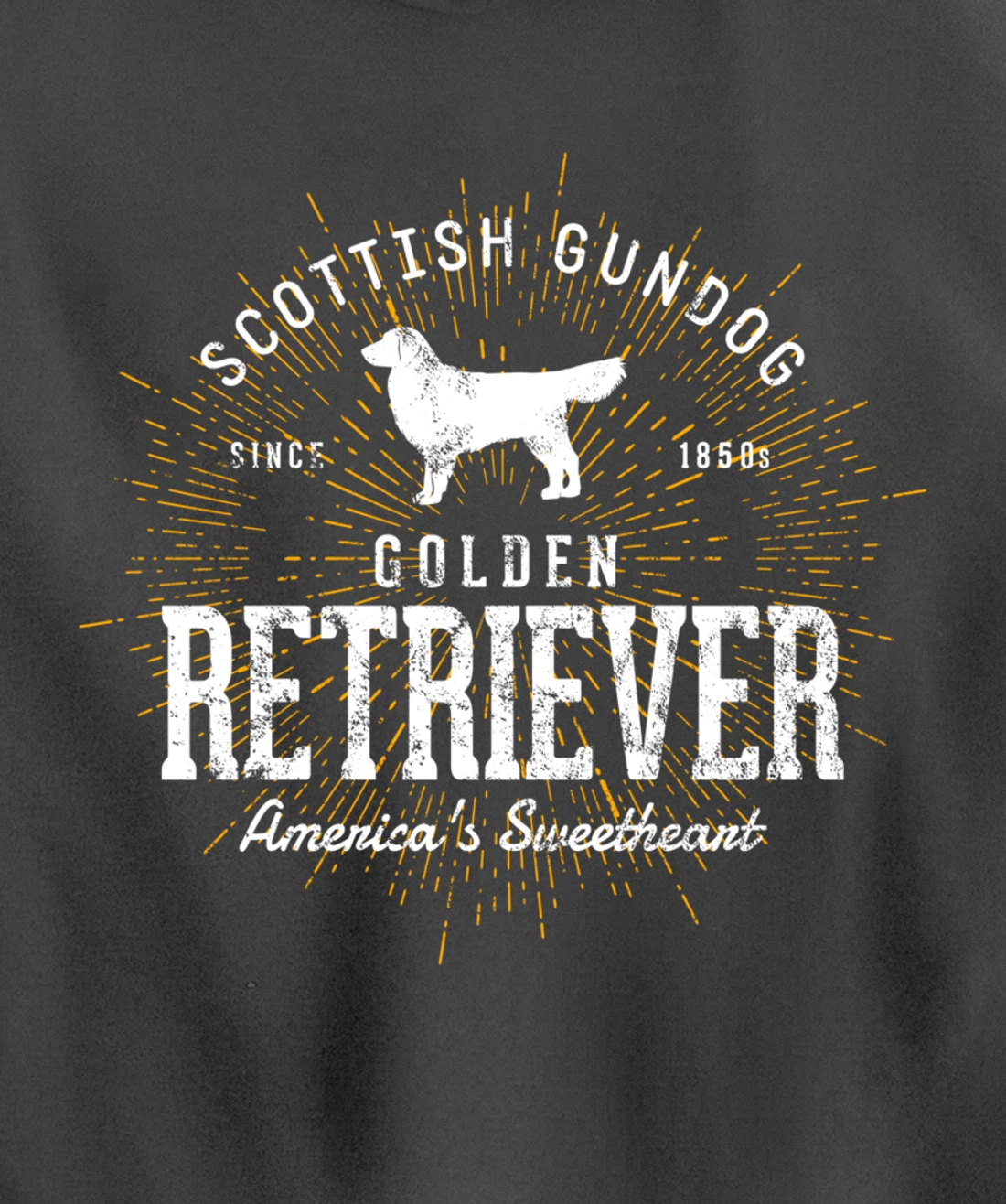 Vintage Style Retro Golden Retriever Pullover Hoodie